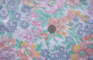 Vintage From Vogue Apparel Fabrics Pure Cotton Floral Sateen Apparel 